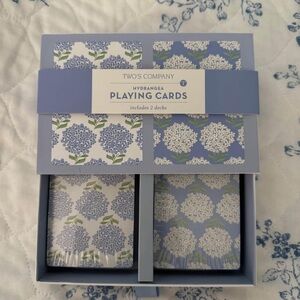Two's Company Hydrangea Playing Cards